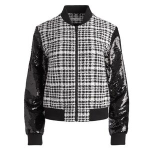 Alice & Olivia Felisa sequin bomber jacket